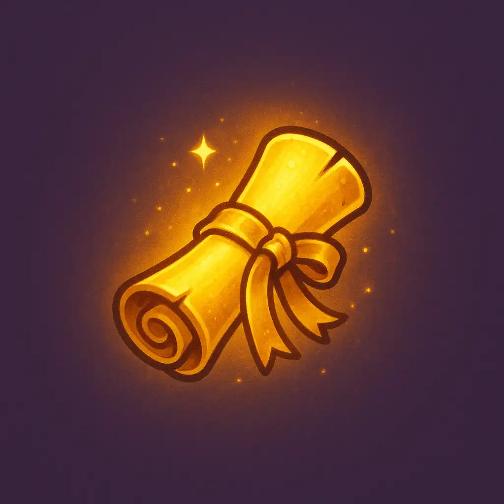 Illustration of a magical scroll representing casino registration